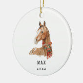 Paardenliefhebbers Paard Herdenkingsornament Keramisch Ornament (Links)