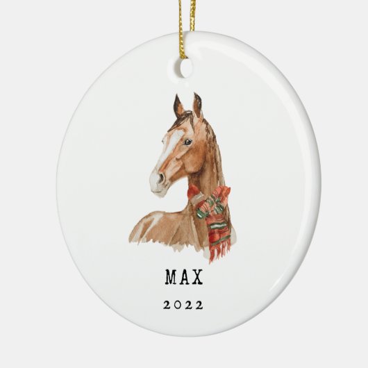 Paardenliefhebbers Paard Herdenkingsornament Keramisch Ornament (Links)