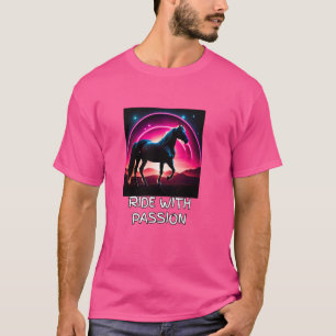 Paardenliefhebbers rijden met passie Equestriale M T-shirt