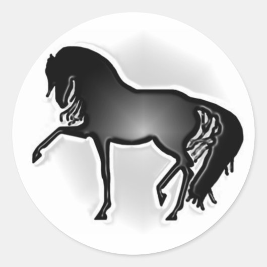 Paardenliefhebbers Ronde Sticker (Voorkant)
