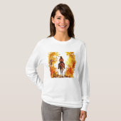 Paardenliefhebbers T-shirt met herfst trail ride t (Voorkant volledig)