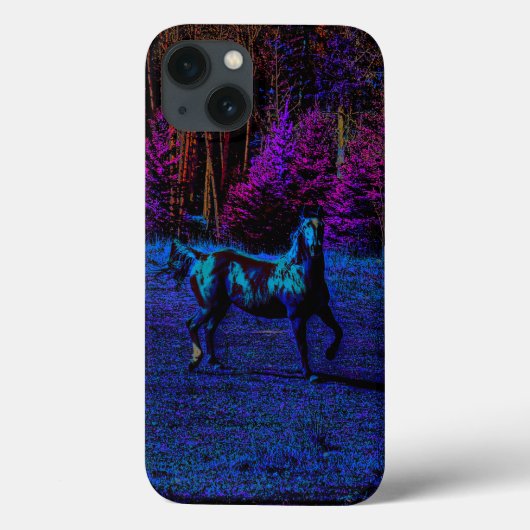 Paardenliefhebbers van paardenpaarden 's nachts Case-Mate iPhone case (Achterkant)