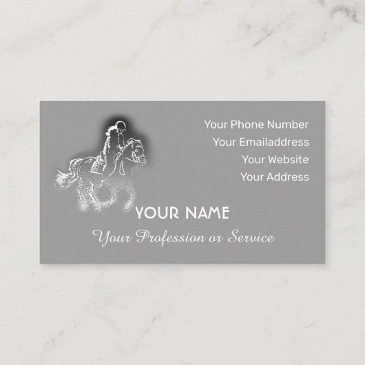 Paardenliefhebbers van paardenpaardjes visitekaartje (Achterkant)