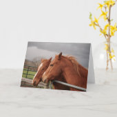 Paardenliefhebbers Wenskaarten Kaart (Gele Bloem)