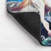 Paardenliefhebber's White Mustang & Aurora Art Mou Muismat (Hoek)