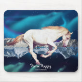 Paardenliefhebber's White Mustang & Aurora Art Mou Muismat (Voorkant)