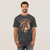 Paardenliefhebbers Wild en Free Boy T-shirt (Voorkant volledig)