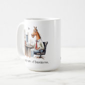 Paardenliefhebbers zakelijke mok. koffiemok (Voorkant links)