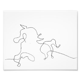 Paardenlijn tekening afdrukken foto afdruk