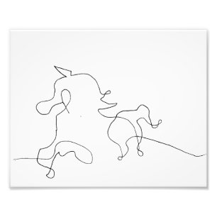 Paardenlijn tekening afdrukken foto afdruk
