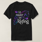 PaardenLover I IS RATHER RIDING Equestrian Equine T-shirt (Design voorkant)