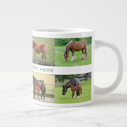 Paardenlover's aangepaste jumbo-mok grote koffiekop (Rechts)