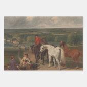 Paardenlovers (paardenkunst) inpakpapier vel (Voorkant 2)