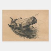 Paardenlovers (paardenkunst) inpakpapier vel (Voorkant 3)