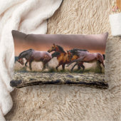 Paardenlovers Wilde Paarden op het strand Kussen (Deken)