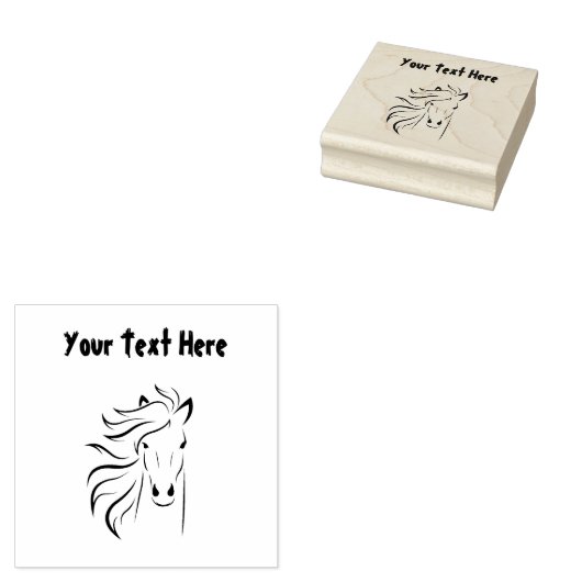 paardenmane rubberstempel (Gestempeld)