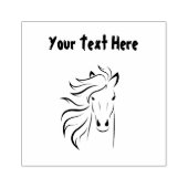 paardenmane rubberstempel (Afrduk)