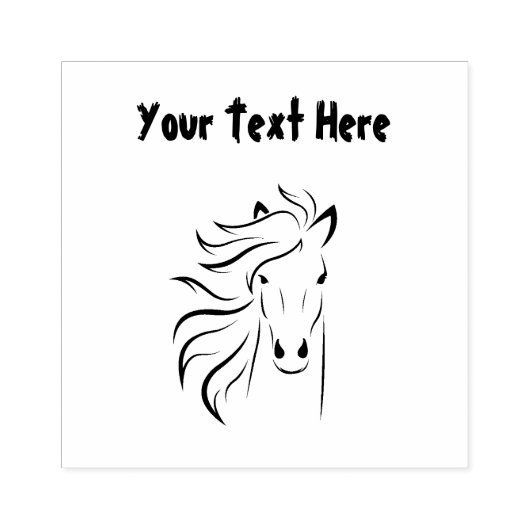 paardenmane rubberstempel (Afrduk)