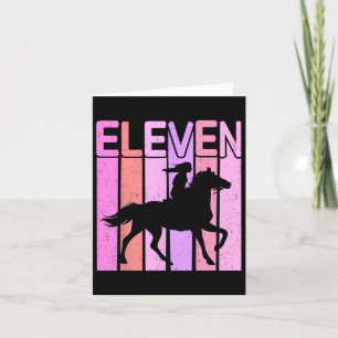 Paardenmeisje 11e Verjaardag Paardrijden 11 jaar Kaart
