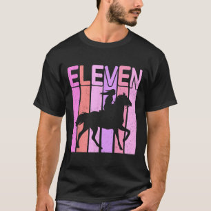 Paardenmeisje 11e Verjaardag Paardrijden 11 jaar T-shirt