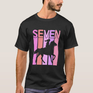 Paardenmeisje 7e verjaardag paardenrugleuning 7 ja t-shirt