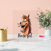 Paardenmeisje grappig paard acryl bord (Huwelijk)
