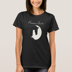 Paardenmeisje Ik hou van mijn paarden Yin & Yang S T-shirt