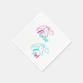 Paardenmeisje in roze en Turquoise Servet (Hoek)