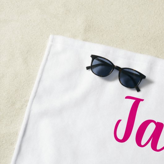 Paardenmeisje in roze en Turquoise Strandlaken (In situ)