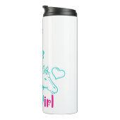 Paardenmeisje in roze en Turquoise Thermosbeker (Geroteerd rechts)