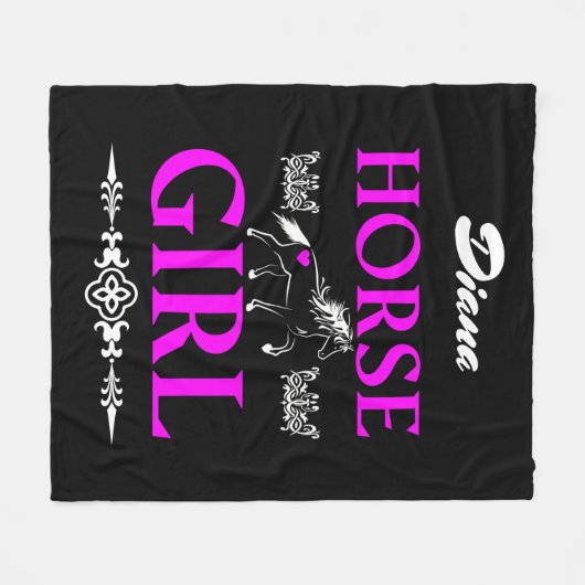 Paardenmeisje met de naam Fleece Blanket (Voorkant (Horizontaal))