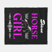 Paardenmeisje met de naam Fleece Blanket Deken (Voorkant (Horizontaal))
