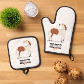 Paardenmeisje Ovenwant & Pannenlap Set (Top down)