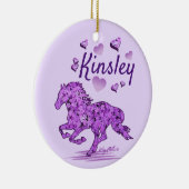 Paardenmeisje, paardenkeramiek keramisch ornament (Rechts)