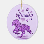 Paardenmeisje, paardenkeramiek keramisch ornament (Links)