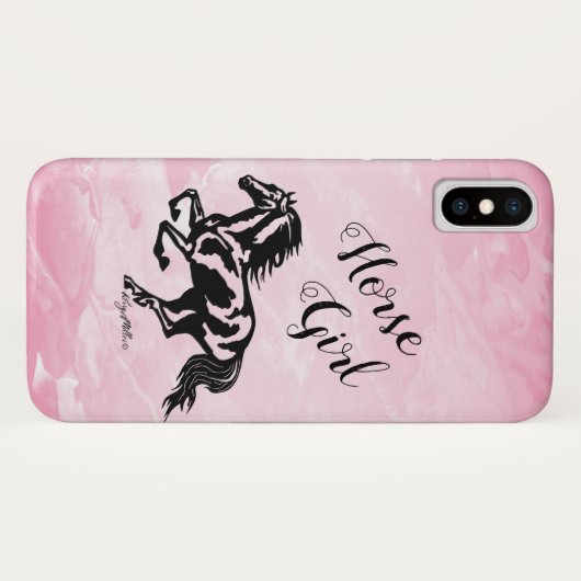Paardenmeisje, paardenschoorsteen-Hoesje iPhone-ta Case-Mate iPhone Case (Achterkant (horizontaal))