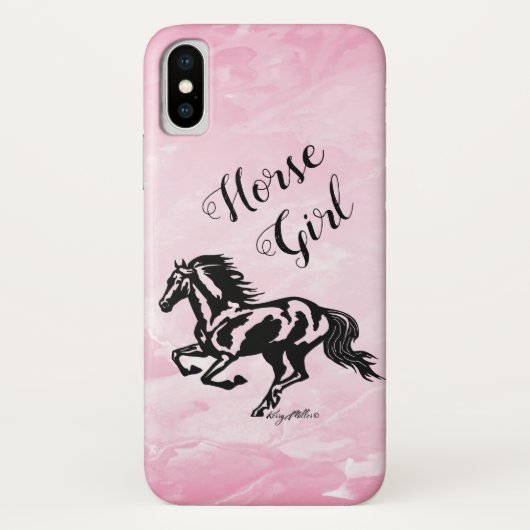Paardenmeisje, paardenschoorsteen-Hoesje iPhone-ta Case-Mate iPhone Case (Achterkant)