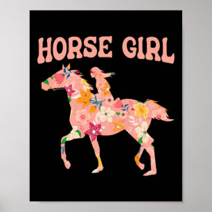Paardenmeisje - Paardrijden Paardrijder Paarden H Poster