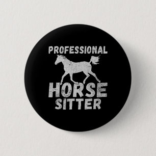 Paardenmeisje Paardrijden Pony Paardenschattig SS  Ronde Button 5,7 Cm