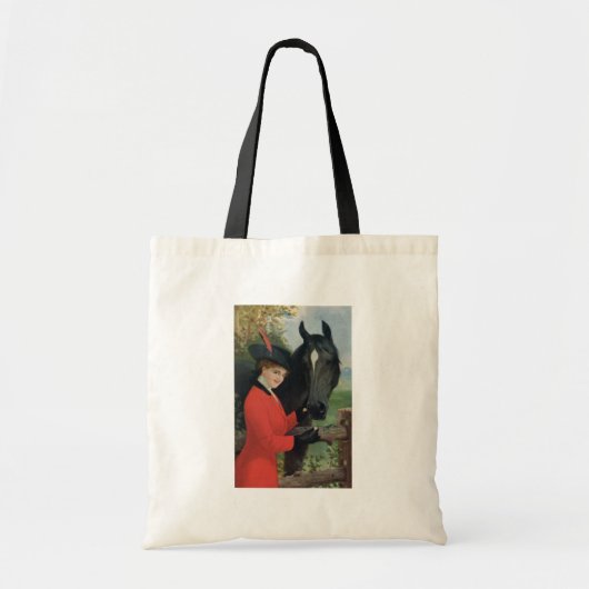  paardenmeisje Roodkarper Paardenpels Suikertje Tote Bag (Voorkant)