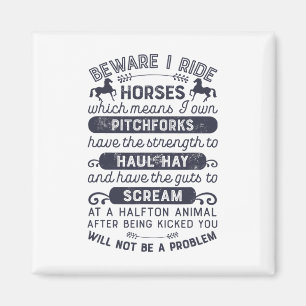 Paardenmeisje Voorware I Ride Horse Horseba Magneet