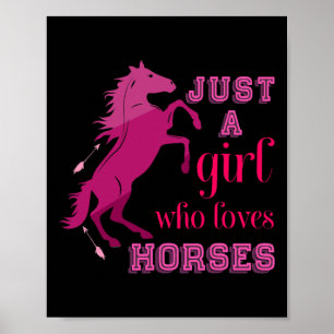 Paardenmeisjes Vrouwen Cadeau Gewoon Een Meisje Di Poster