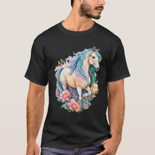 Paardenmerrie in Pastel Mooie Kinderen Paard Ar T-shirt