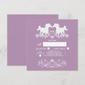 Paardenmoderne silhouette florale draden (Voorkant / Achterkant)