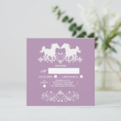 Paardenmoderne silhouette florale draden (Staand voorkant)