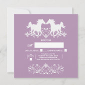 Paardenmoderne silhouette florale draden (Voorkant)