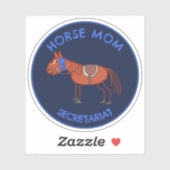 : Paardenmoeder - Kastanje Paard Doodle Sticker (Vel)