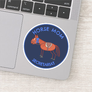 : Paardenmoeder - Kastanje Paard Doodle Sticker