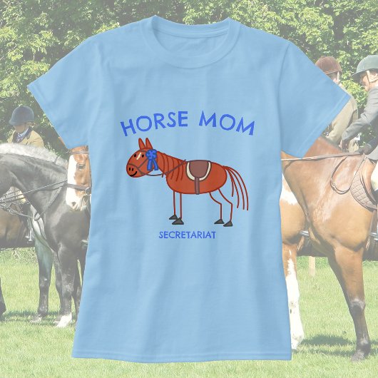 : Paardenmoeder - Kastanje Paard Doodle T-shirt