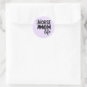Paardenmoeder Leven Ronde Sticker (Tas)